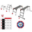 Aluminium-Sicherheits-Laufbühne, L1650xB380xH730mm