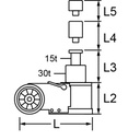 Lufthydraulischer Wagenheber 30 t / 15 t