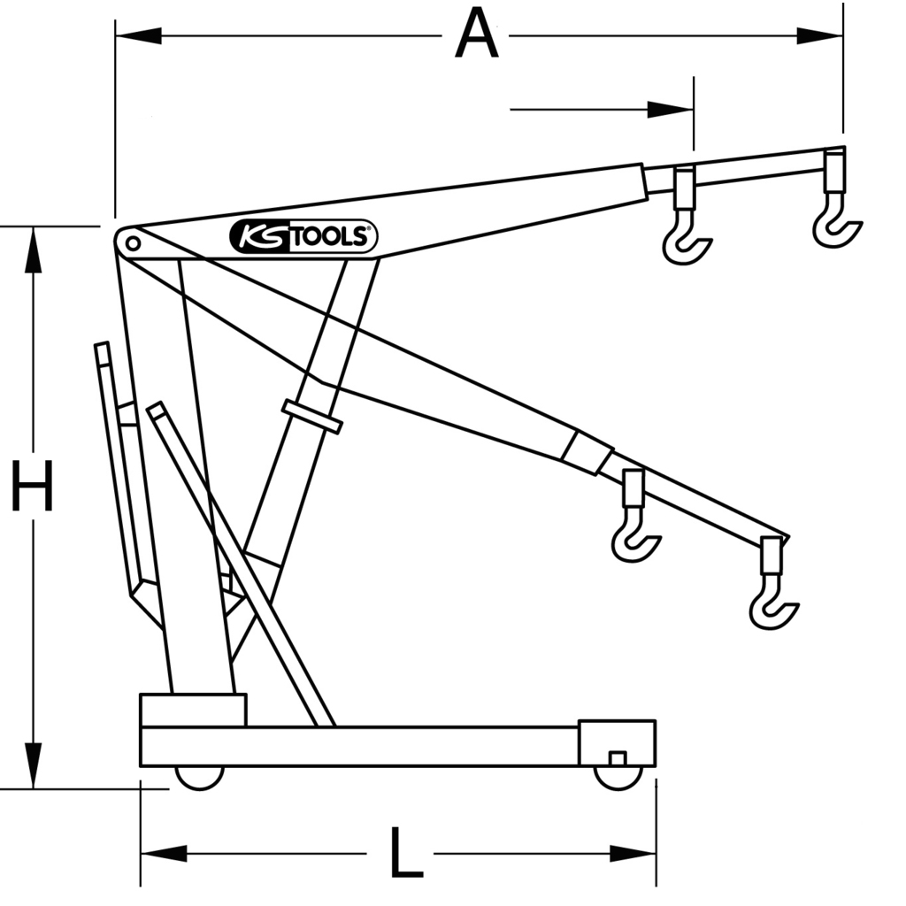 Klappbarer Werkstattkran, 1000kg