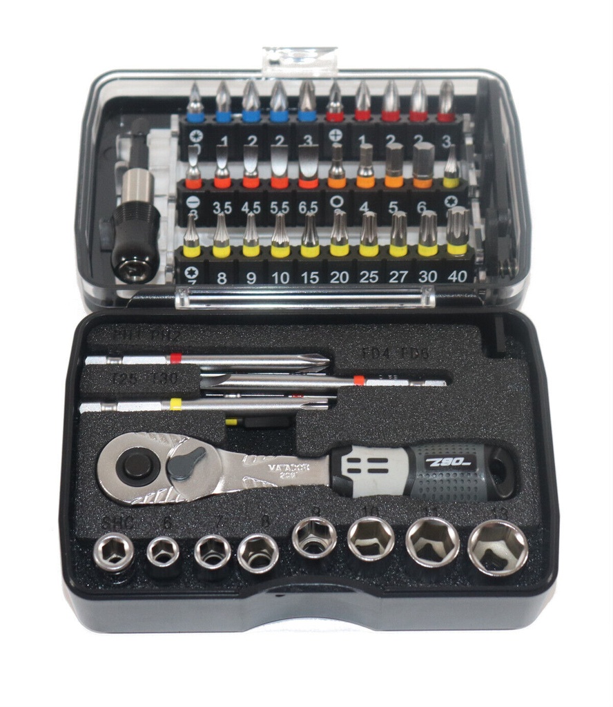 MATADOR smartyBOX Compact Socket Set, 47-pc, 1/4" (6.3 mm): 6-13 mm / TX