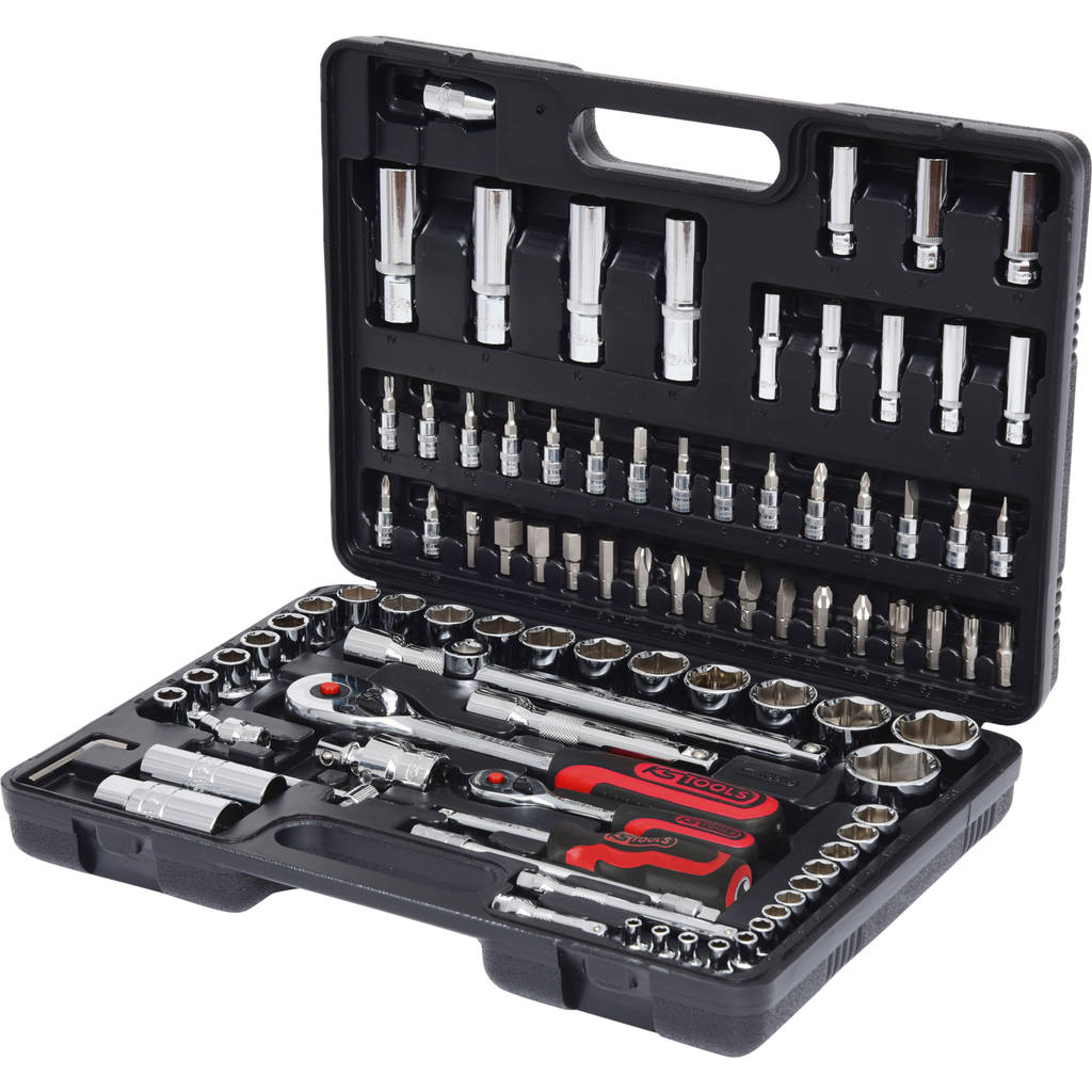 KS Tools CHROMEplus Socket Set 1/4" + 1/2", 94-pc