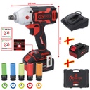 eMONSTER 1/2" brushless cordless screwdriver set with impact function, 9 pcs 