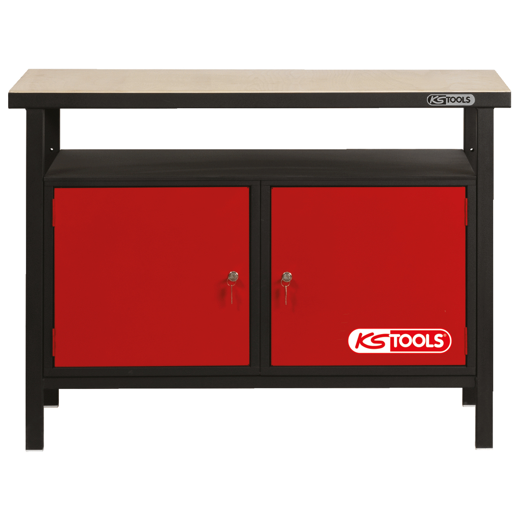 Professional workbench with 2 doors, H840xW1200xD600mm