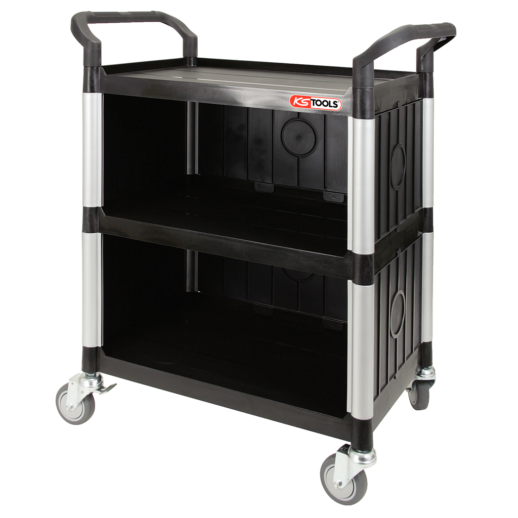 Workshop service trolley with cladding