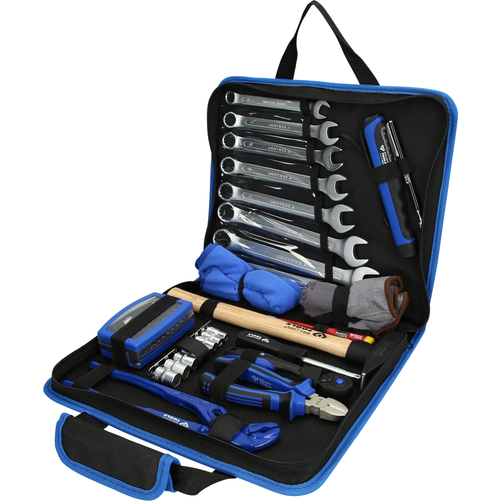 Universal tool set in nylon bag, 58-piece