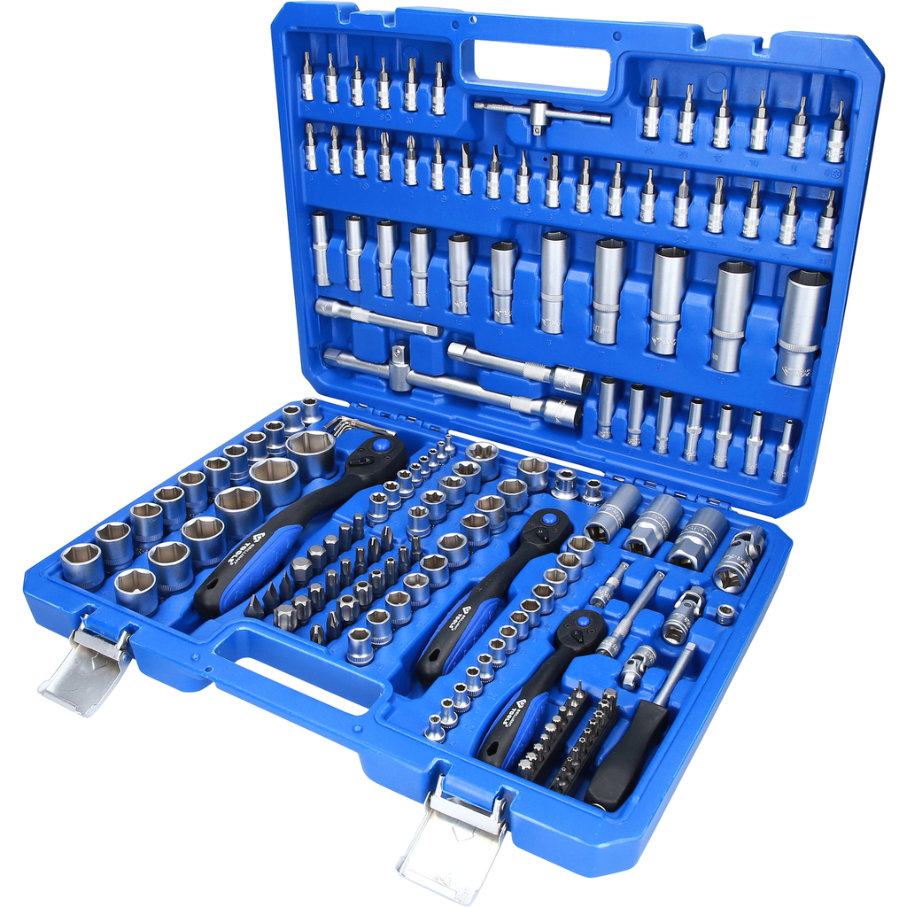 Brilliant socket wrench set, 172 pcs, 1/4", 3/8", 1/2"