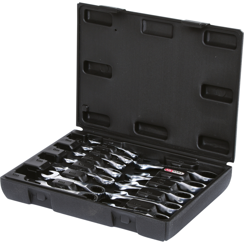 KS Tools GEARplus Ratcheting Combination Wrench Set, Short, 12-Piece
