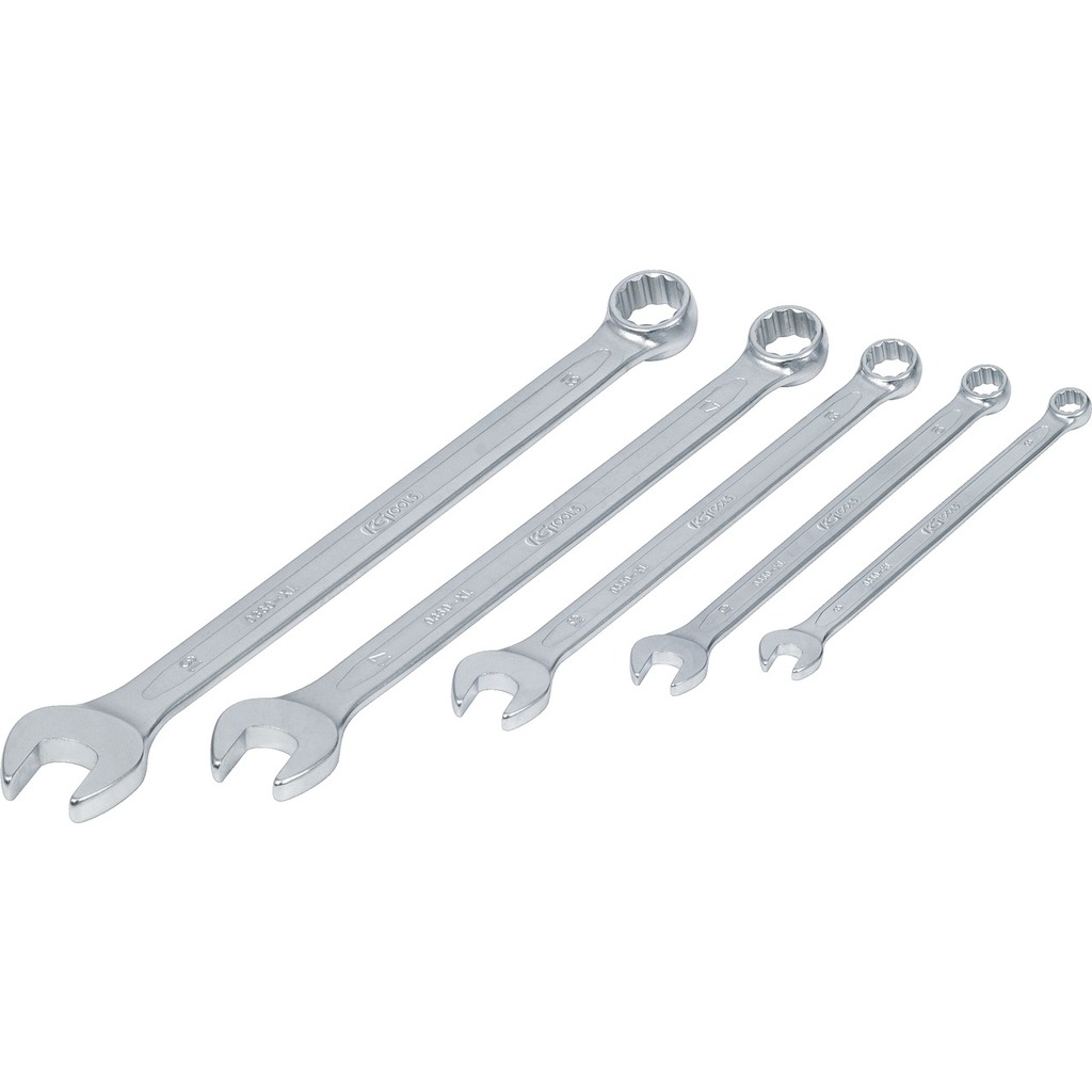 KS Tools combination wrench set, extra long, 5-piece 8-19mm