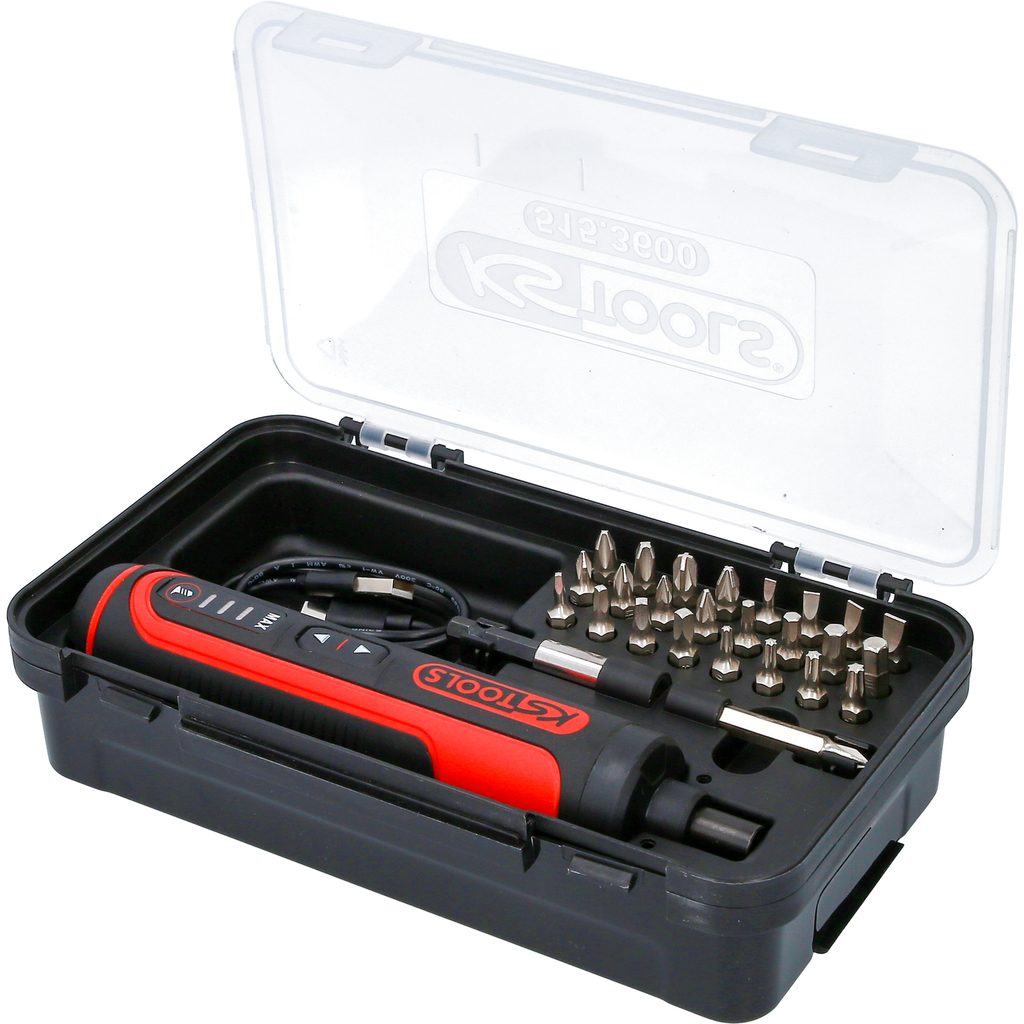 KS Tools eMONSTER 1/4" Cordless Bit Screwdriver Set, 27-Piece