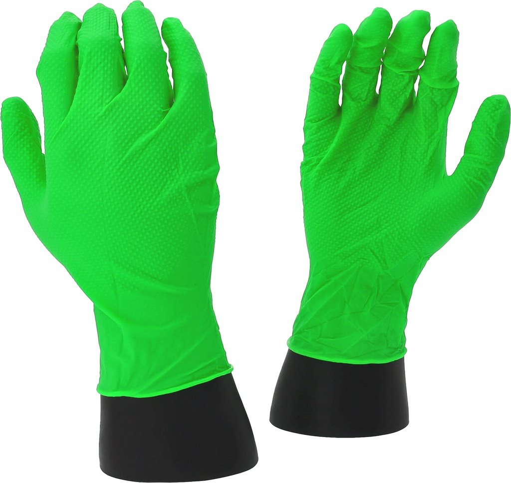 COMPETITION Nitrile Gloves Size M Green - Box of 50, 10 Boxes (500 Gloves)