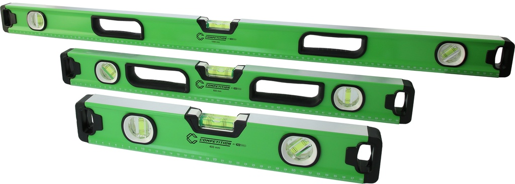 COMPETITION Spirit Level Set, 3-Piece, 400 + 600 + 1000 mm