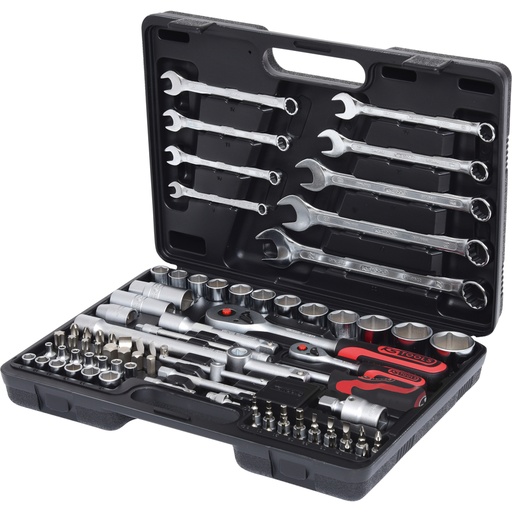 [911.0682] KS Tools socket wrench set 1/4" + 1/2", 82-piece